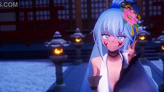 Konosuba Aqua - Dive into Wild Hentai Action