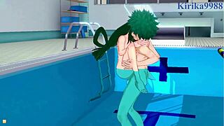 omg rumi mirko tsuyu and izuku having intense sex in my hero academia hentai 😍