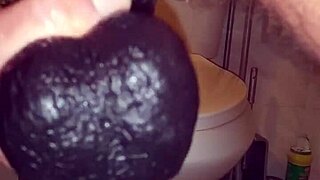 amateur fun with two massive dildos in wild play