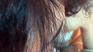 hot tatted petite 18+ woman sucking cock pov