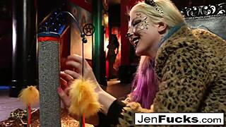 Jen Hexxx helps Leya with milk enema?