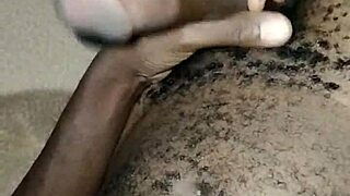 gay man wanks big hairy cock at home