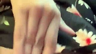 I masturbate while licking Greluda's natural tits and pussy