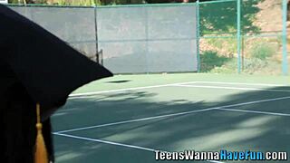 in this amateur lesbian story, she eats pussy during a teen party.