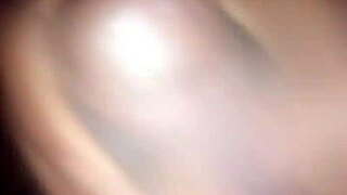 Black guy receives morning cumshot on his cock.