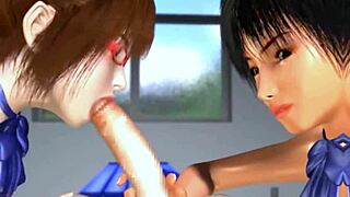 Teacher Threesome with Two Big-Boob Students in Hentai 3D 82