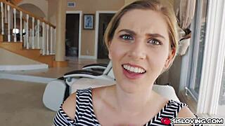 Wow, Niki Snow Sucks Her Step Bro’s Thick Hard Cock!