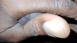 gay man wanks big hairy cock at home