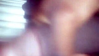 Black guy receives morning cumshot on his cock.