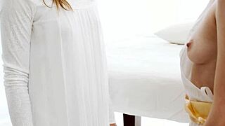 Yo, check these stainless mormon muff divers playing wild with a huge dildo!