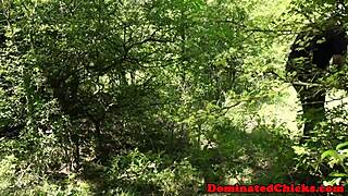 Dominated Girls F 85 - Tied Up European Fingered in Outdoor Bondage