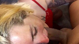 Brunilov deepvane swallows cum after deepthroat blowjob with girlfriend