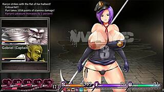 Karryn manage her prison pornplay in the concluding episode of the anime game