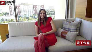 trust fund babe dives into porn for first time with bananafever amwf