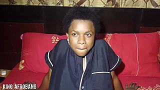 Precious moment as a teen tries her first time on King Afrobang with excitement.