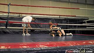 Naughty Amateur Lesbians Wrestling Hard in Wild European Catfight