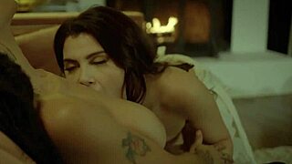 Busty chief licked by ebony secretary