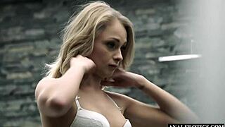 Glam blonde babe pounded in anal doggystyle