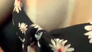 I masturbate while licking Greluda's natural tits and pussy