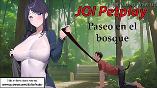 spanish joi with anal petplay and leash walk