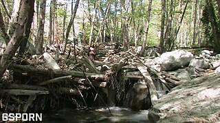 Can This Sexy 18 Yo Girl Masturbate in Forest?