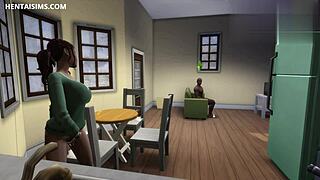 gorgeous teen caught bbc roommate naked, got horny, fuckin him in kitchen... wow