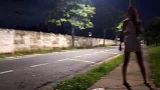 Watch the risky handjob at the bus stop. Next to a beautiful stranger.