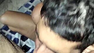 Street dude SWALLOWS big black cock outdoors