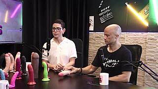 Brazilian amateurs test sheer red lingerie with toys. Eilani Quina and Victor Luciano explore Upper Toys.