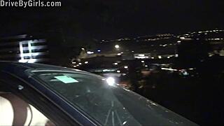 young blonde cutie gets wild in a public gangbang with random strangers outdoors.