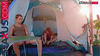 Staxus Summer Fun with Two Friends Unleashing Raw Passion in a Cozy Outdoor Tent.
