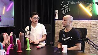 Brazilian amateurs test sheer red lingerie with toys. Eilani Quina and Victor Luciano explore Upper Toys.