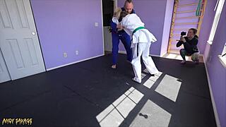 jiu jitsu lessons turned into rough dominant sex with coach andy savage!