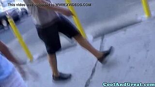 i can't get enough of this babe's outdoor sex in stockings and lingerie