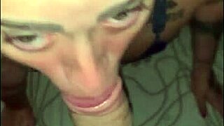 Brazilian Mature Whore Gags on Big Cock During Face Fucking Cumshot