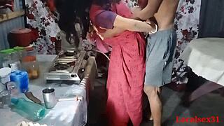 desi bhabhi has hardcore kitchen sex with husband on webcam.