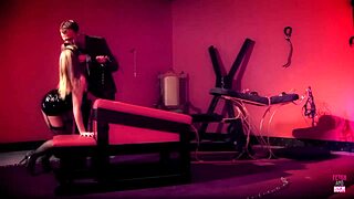 Super Hot Brunette Slave Spanked And Fucked Missionary By Master