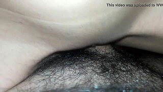 Amateur rides penis to cum in intense session.