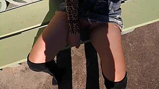 Asian Slut JJ Masturbates Wildly on Dam
