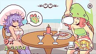 Ever seen a kinky waitress spill cum on pizza in futanari hentai game ep 4? This cartoon crossdressing action is wild!