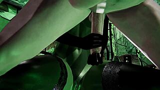 Cuming deep inside witch Gruntilda on Halloween night in wild 3D action! 🧙‍♀️