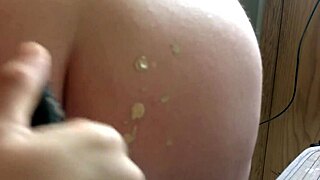 sexy bbw getting ready for video backstage