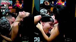 ruan and everton suck natasha's natural tits outdoors