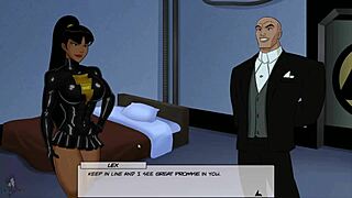 Intense orgasm from playing with Miss Martian's big tits