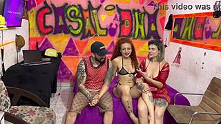 uma estreia ilustre with casal dna and redhead katana kai in hot lesbian debut