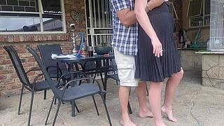 Neighbor’s Wife Upskirt Bang Outdoors, Wow!