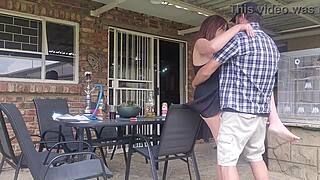 Neighbor’s Wife Upskirt Bang Outdoors, Wow!