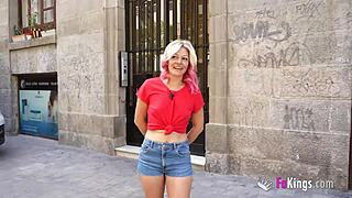 Sandra kisses random dudes on the street and picks one