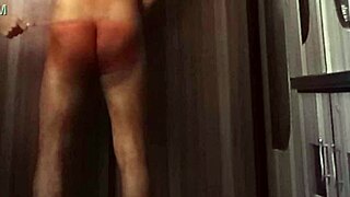 Rude friend spanks that shaking ass hard!