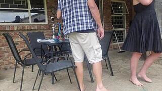 Neighbor’s Wife Upskirt Bang Outdoors, Wow!